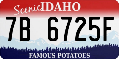 ID license plate 7B6725F