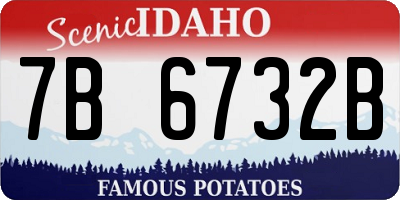 ID license plate 7B6732B