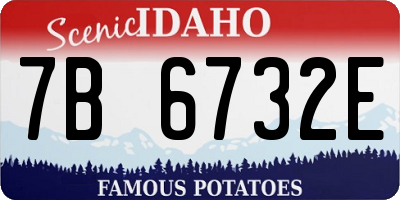 ID license plate 7B6732E