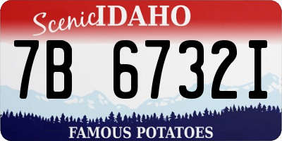 ID license plate 7B6732I