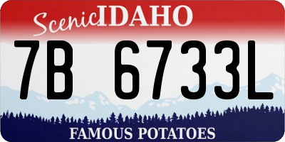 ID license plate 7B6733L
