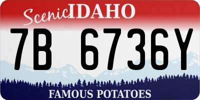 ID license plate 7B6736Y