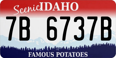 ID license plate 7B6737B