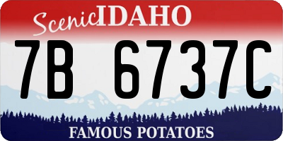 ID license plate 7B6737C