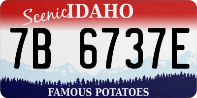 ID license plate 7B6737E