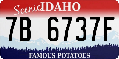 ID license plate 7B6737F