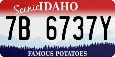 ID license plate 7B6737Y