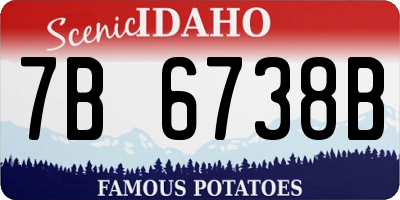 ID license plate 7B6738B