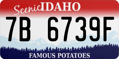 ID license plate 7B6739F