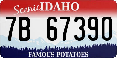 ID license plate 7B6739O