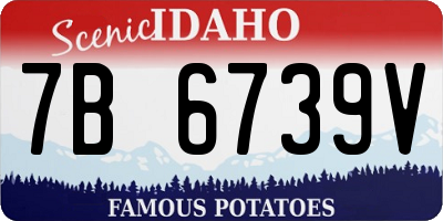 ID license plate 7B6739V