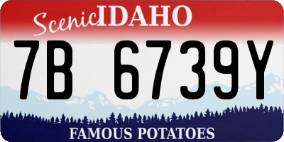 ID license plate 7B6739Y