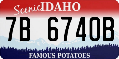 ID license plate 7B6740B