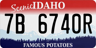 ID license plate 7B6740R