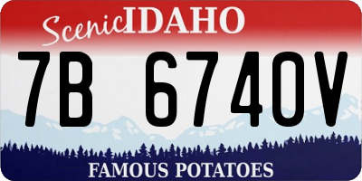 ID license plate 7B6740V