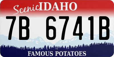 ID license plate 7B6741B