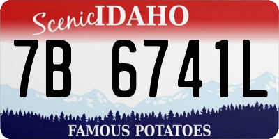 ID license plate 7B6741L