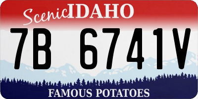 ID license plate 7B6741V