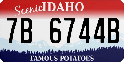 ID license plate 7B6744B