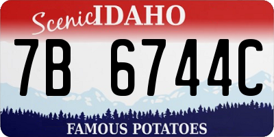 ID license plate 7B6744C