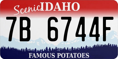 ID license plate 7B6744F