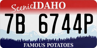ID license plate 7B6744P