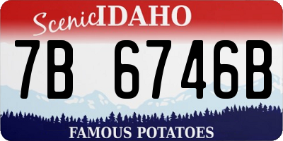 ID license plate 7B6746B