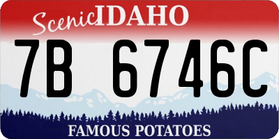 ID license plate 7B6746C