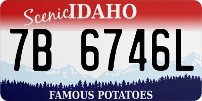 ID license plate 7B6746L