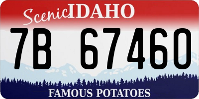 ID license plate 7B6746O