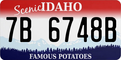 ID license plate 7B6748B