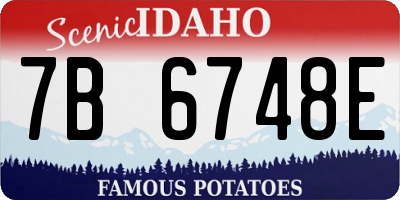 ID license plate 7B6748E