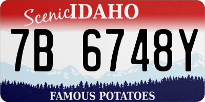 ID license plate 7B6748Y