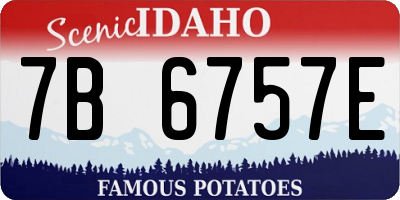 ID license plate 7B6757E