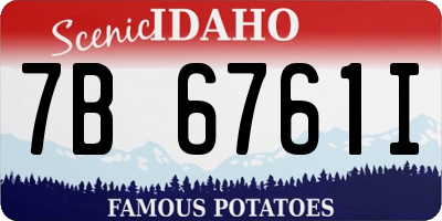 ID license plate 7B6761I