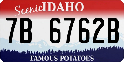 ID license plate 7B6762B