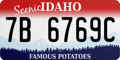 ID license plate 7B6769C