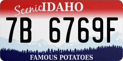 ID license plate 7B6769F