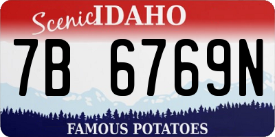 ID license plate 7B6769N