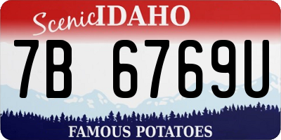ID license plate 7B6769U