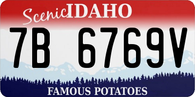 ID license plate 7B6769V