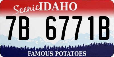 ID license plate 7B6771B