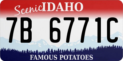 ID license plate 7B6771C