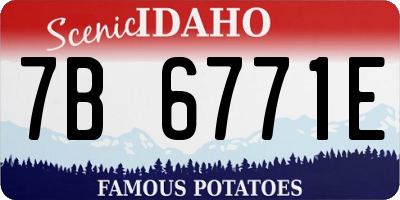 ID license plate 7B6771E