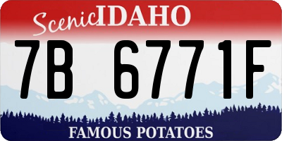 ID license plate 7B6771F