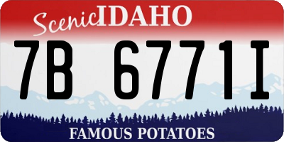 ID license plate 7B6771I