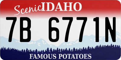ID license plate 7B6771N