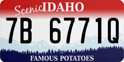ID license plate 7B6771Q