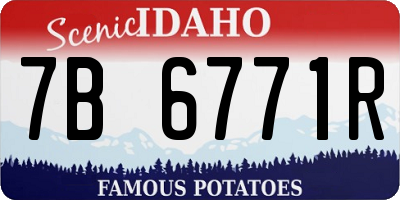 ID license plate 7B6771R