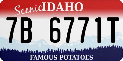 ID license plate 7B6771T